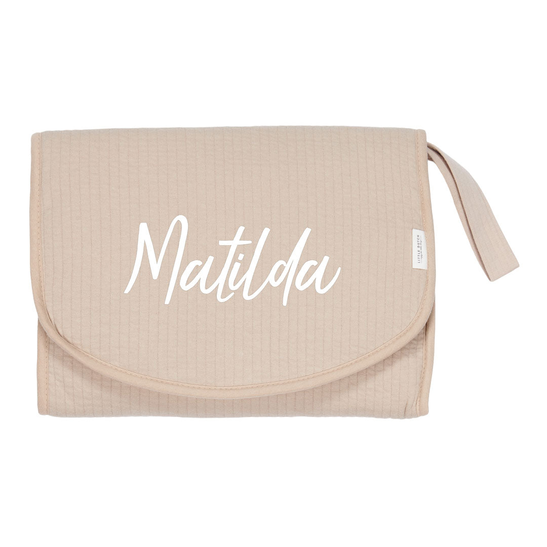 Wickelunterlage für unterwegs Pure Beige | Little Dutch