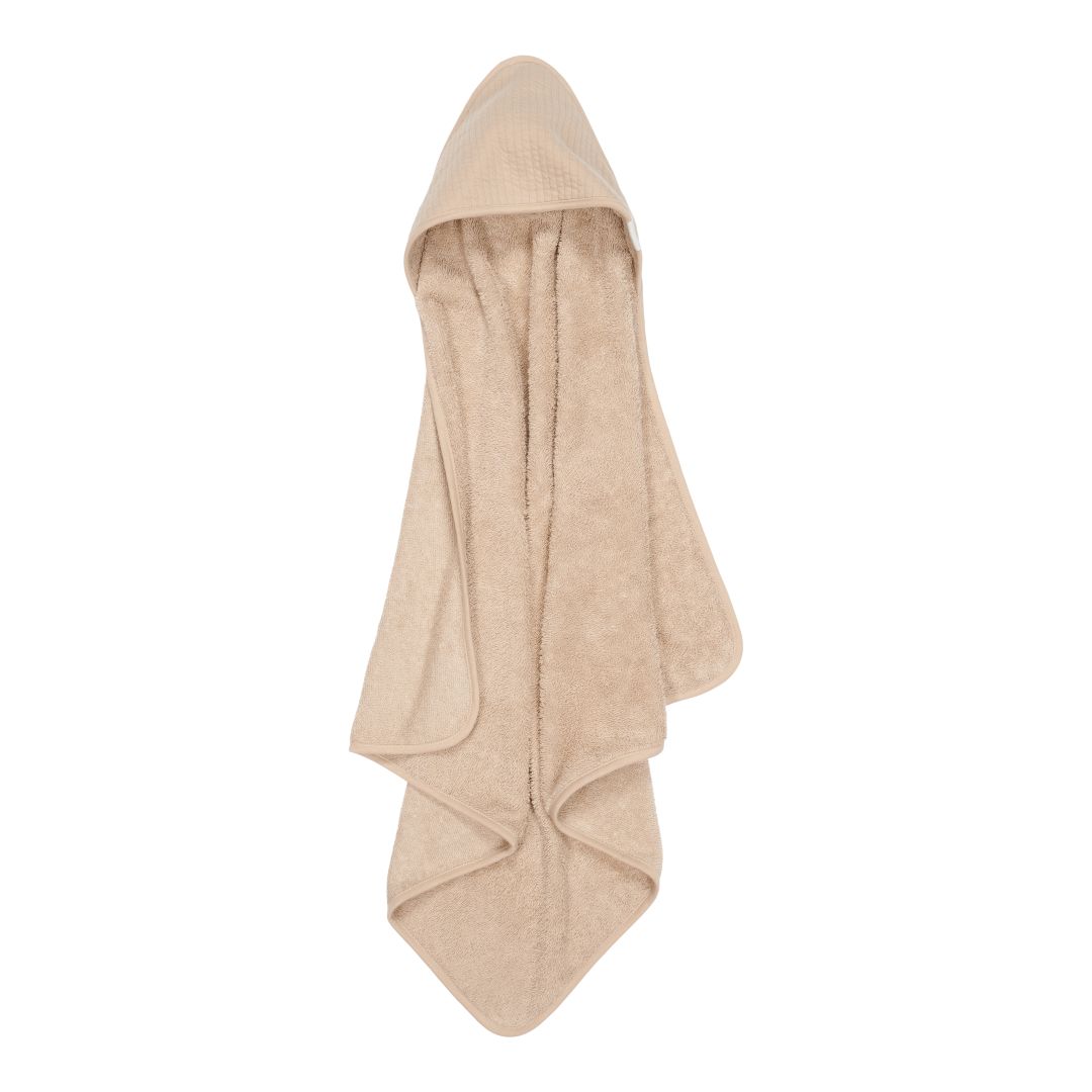 Handdoek met capuchon Pure Beige - 75 x 75 cm | Little Dutch