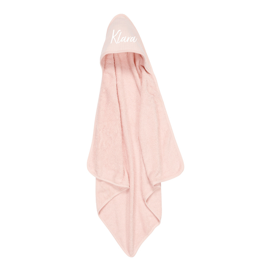 Handdoek met capuchon Pure Soft Pink | Little Dutch