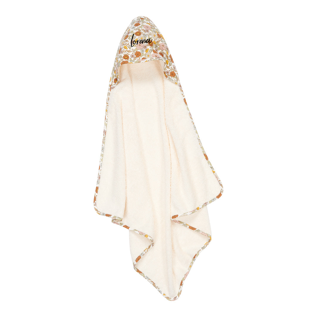 Handdoek met capuchon 100 x 100 cm Vintage Little Flowers | Little Dutch