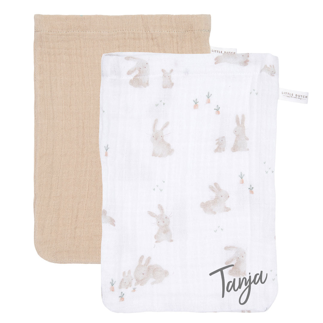 Waschhandschuhe Set Musselin Baby Bunny / Beige | Little Dutch