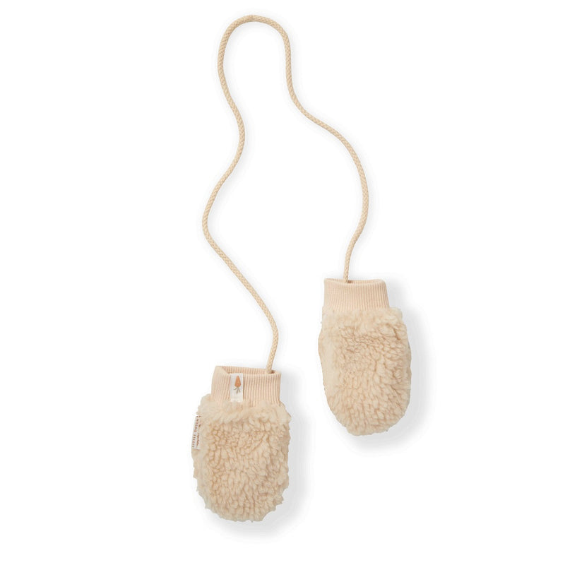 Teddy Fäustlinge Sand - Newborn Winter Teddy | Little Dutch