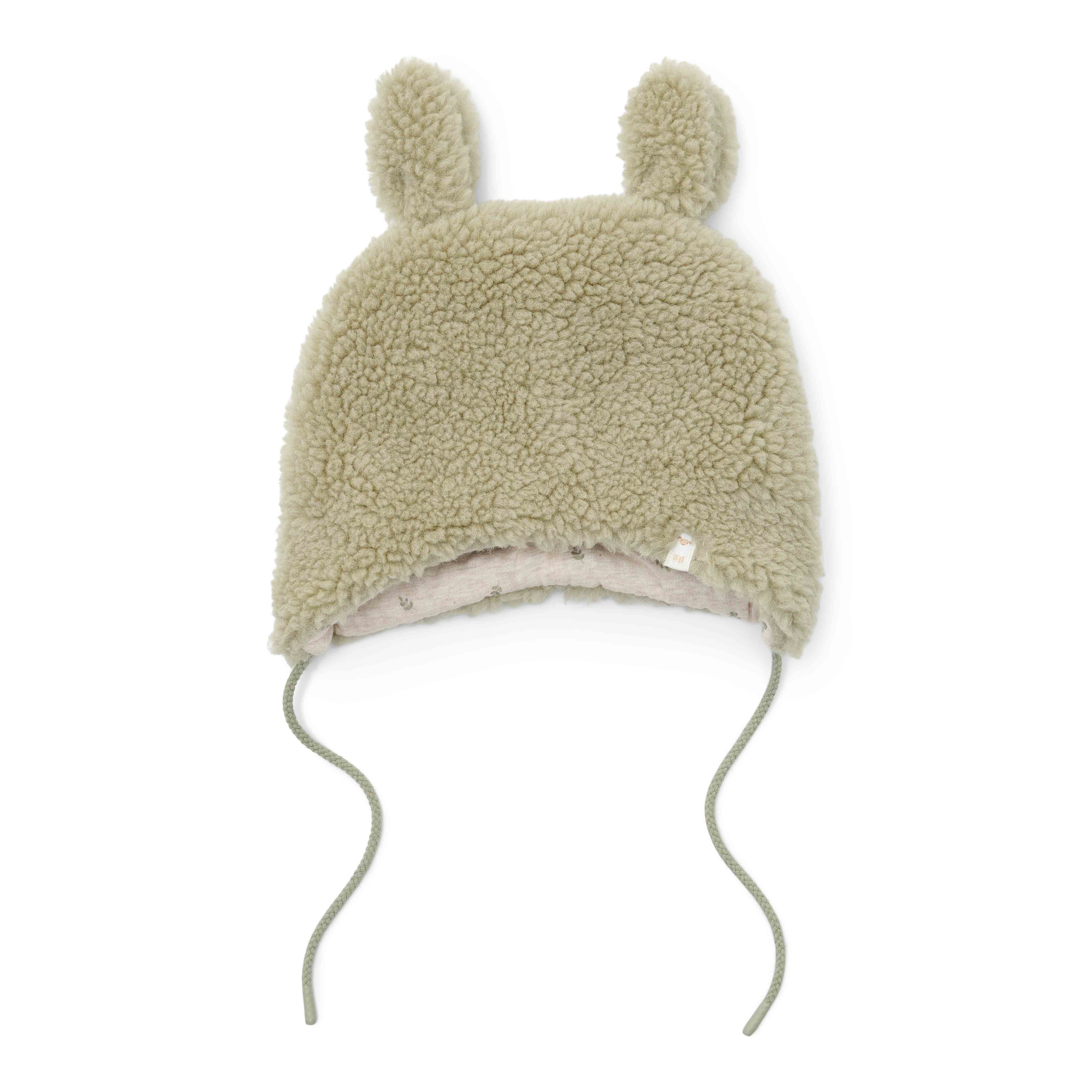Teddy Mütze Soft Green - Newborn Winter Teddy | Little Dutch