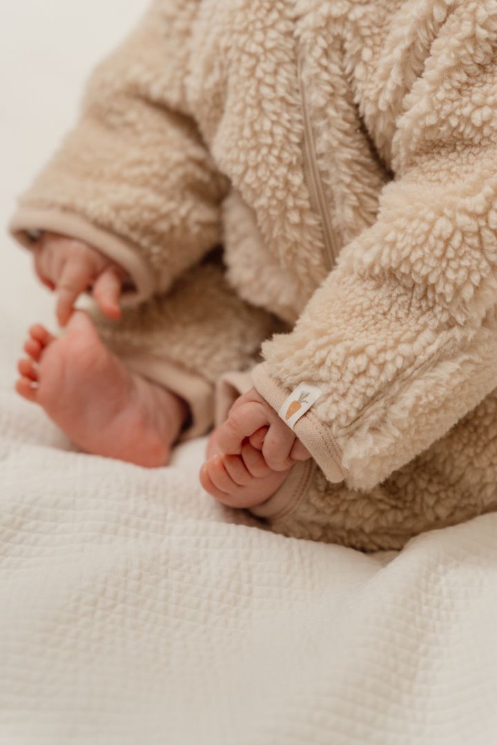 Teddy Romper Baby Bunny, Sand | Little Dutch