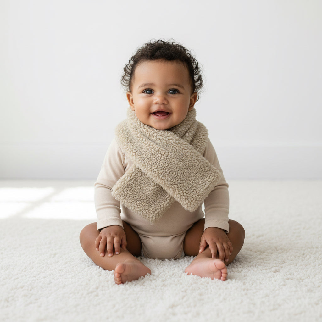 Teddy Halstuch Sand - One Size - Newborn Winter Teddy | Little Dutch