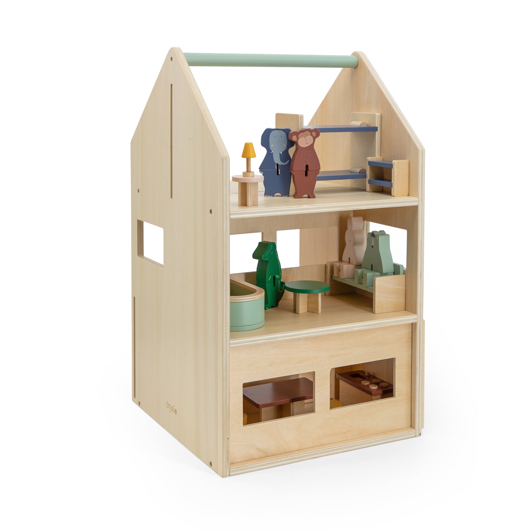 Wooden playhouse with accessories | Trixie