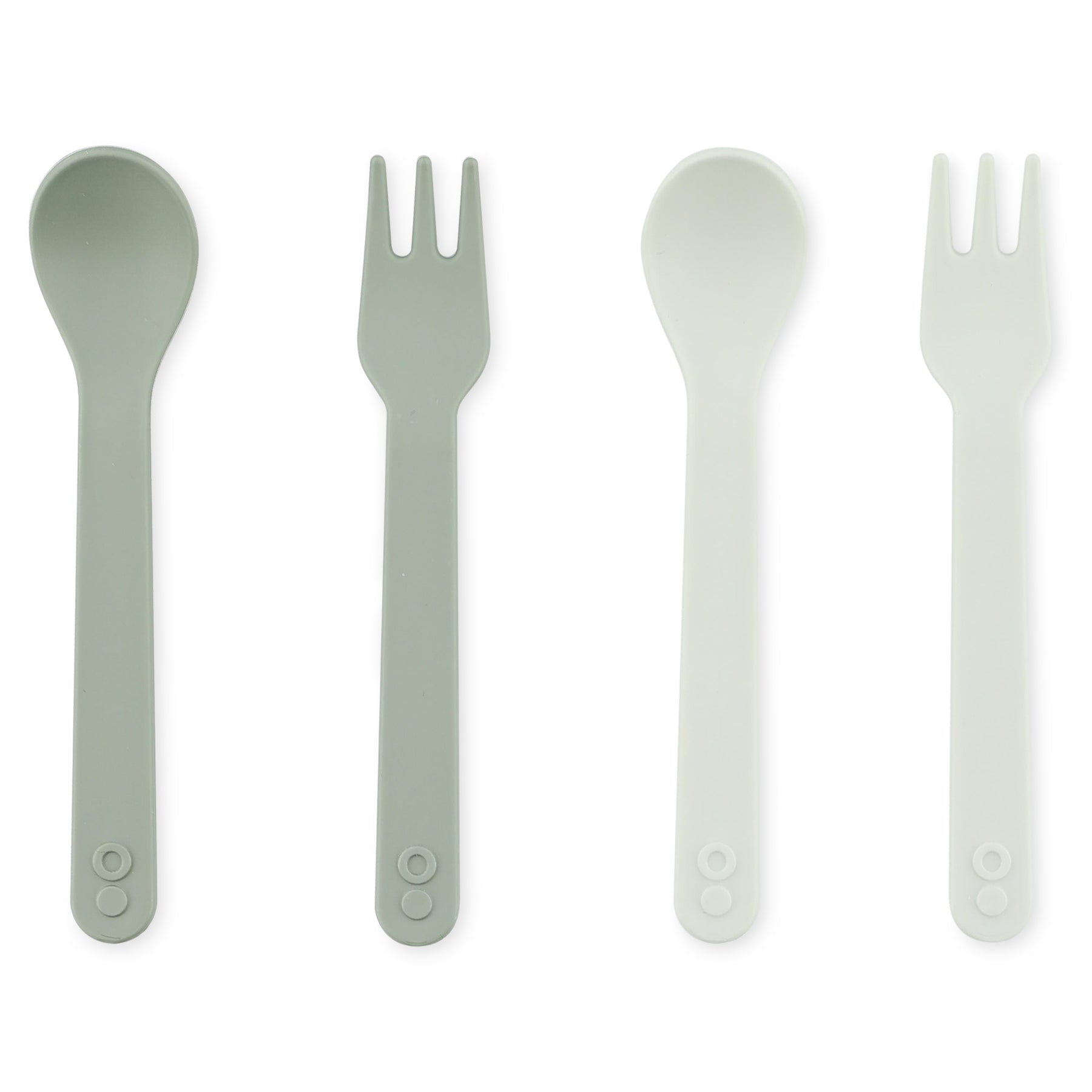 Kinderlepel/vork PLA set van 2 - Olijfgroen | Trixie
