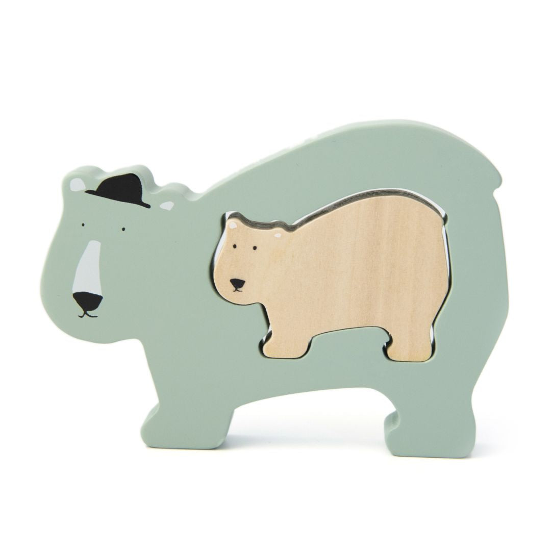 Wooden Baby Puzzle - Mr. Polar Bear | Trixie
