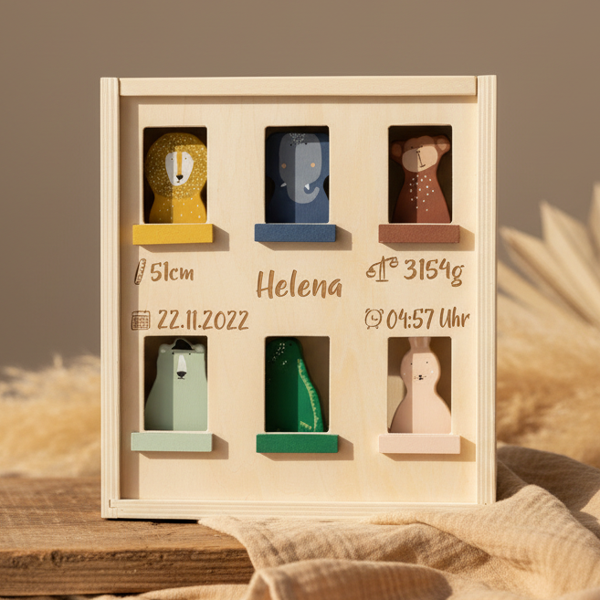 Apartment with animals made of wood | Trixie