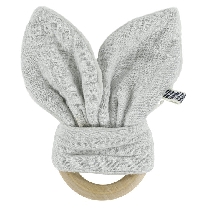 Greifling Bliss Grey grau Holz Ø 7cm | Trixie "Laser Gravur"