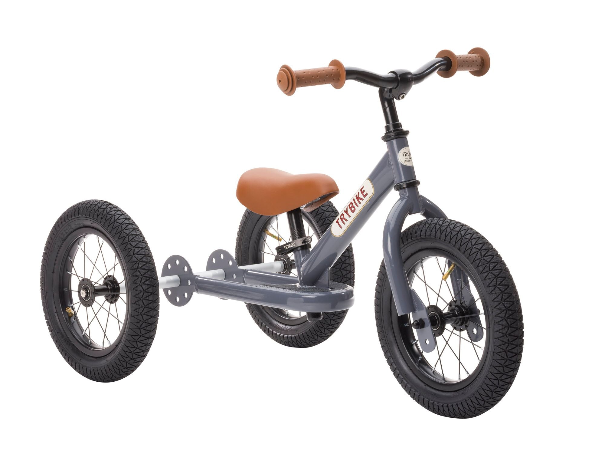 Stalen Vintage loopfiets, grijs | Trybike
