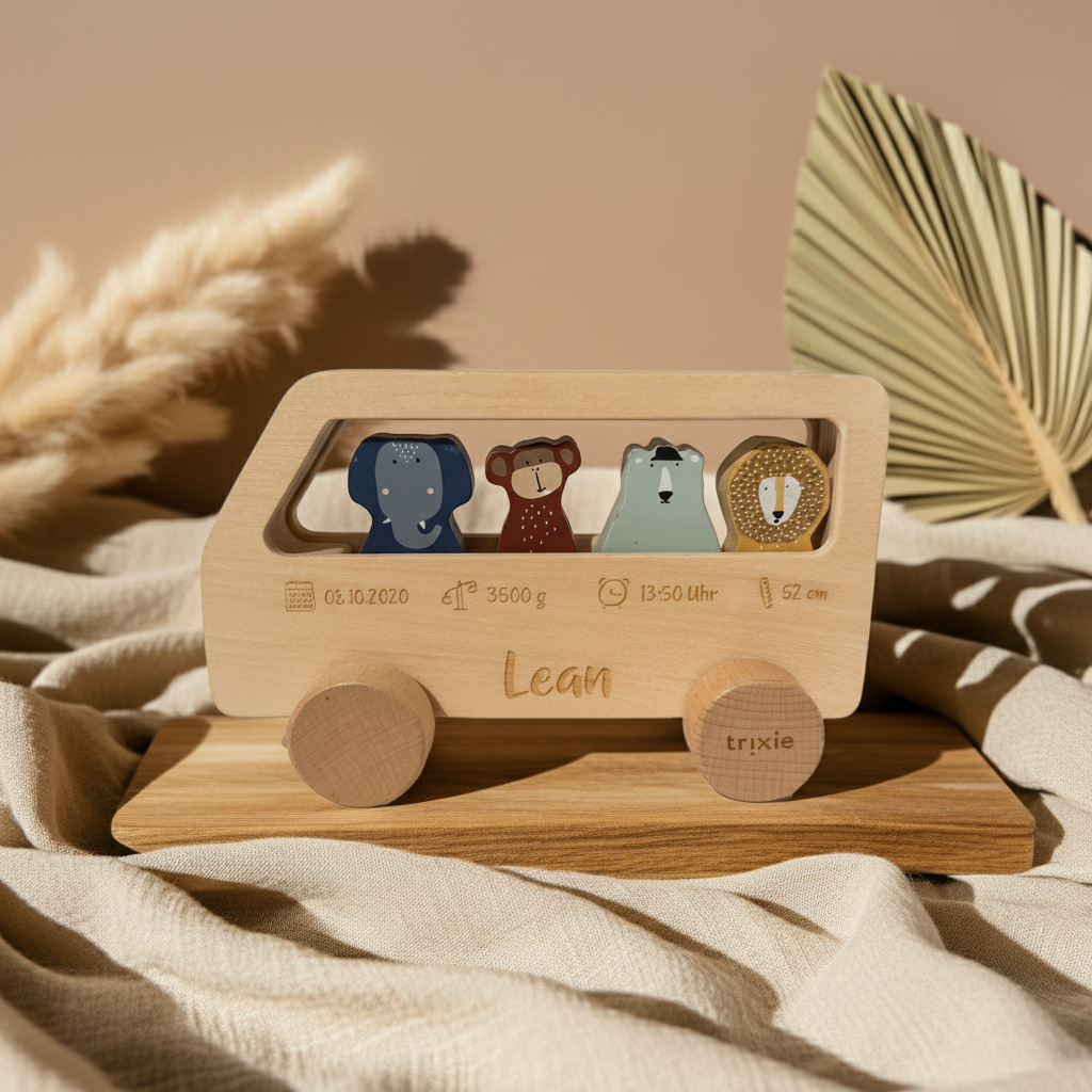 Bus für Tiere Holz zur Geburt gelasert | Trixie