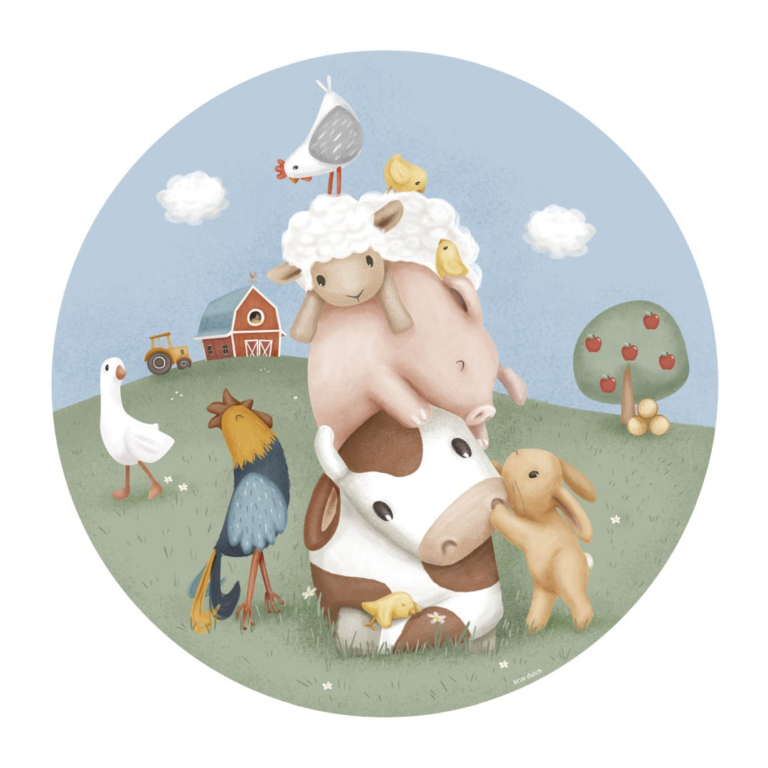 Vliestapete rund Little Farm | Little Dutch