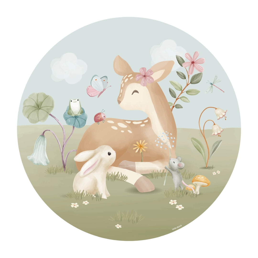 Vliesbehang rond Fairy Garden | Little Dutch