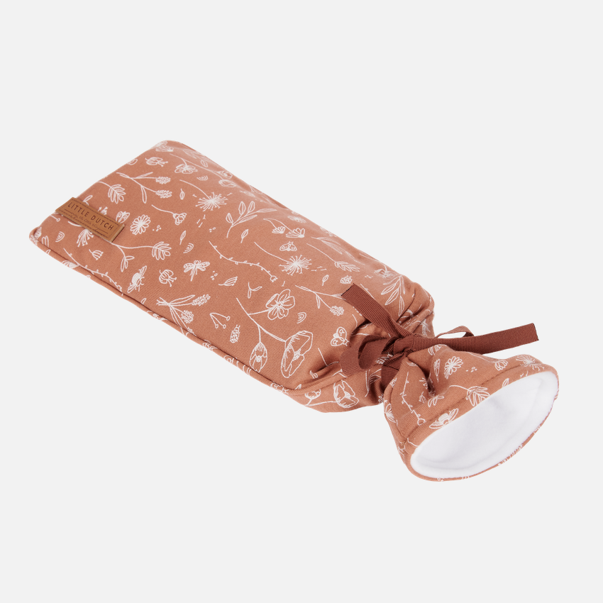 Hot Water Bottle Cover Wild Flowers Rust | Little Dutch