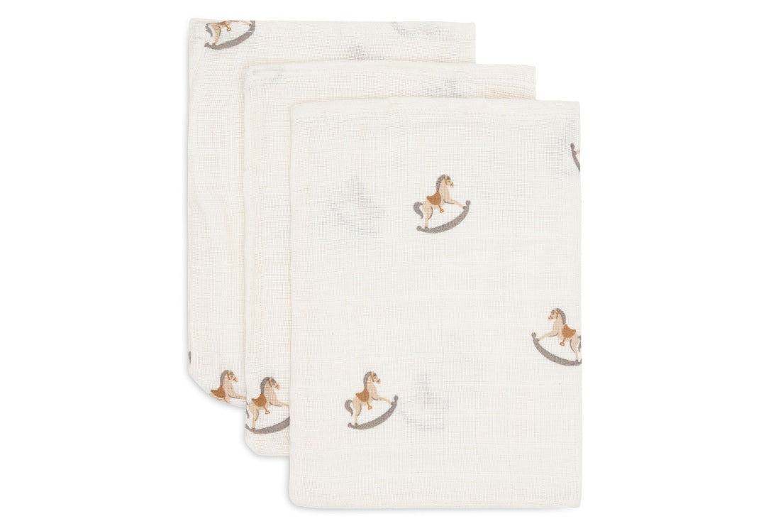 Waschlappen 3er-Set 15 x 20 cm Nostalgic Ride | Jollein