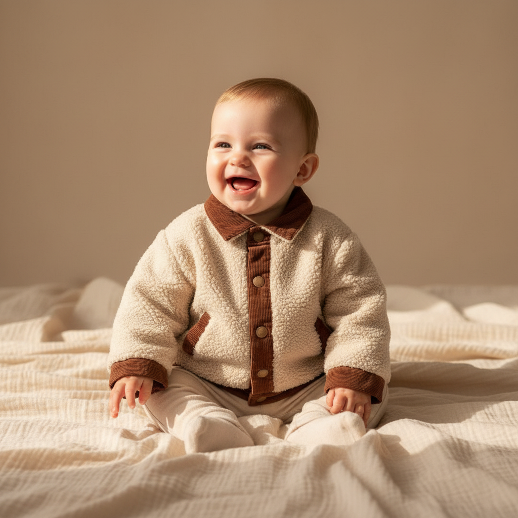 Wendejacke Brown/ Sand - Little Farm | Little Dutch