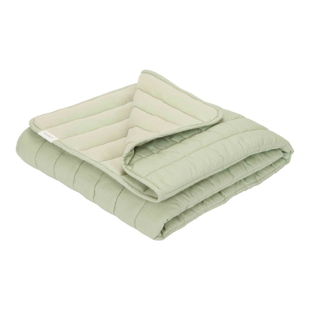 Cradle Bedspread Blueberry Leaves Sage | Little Dutch