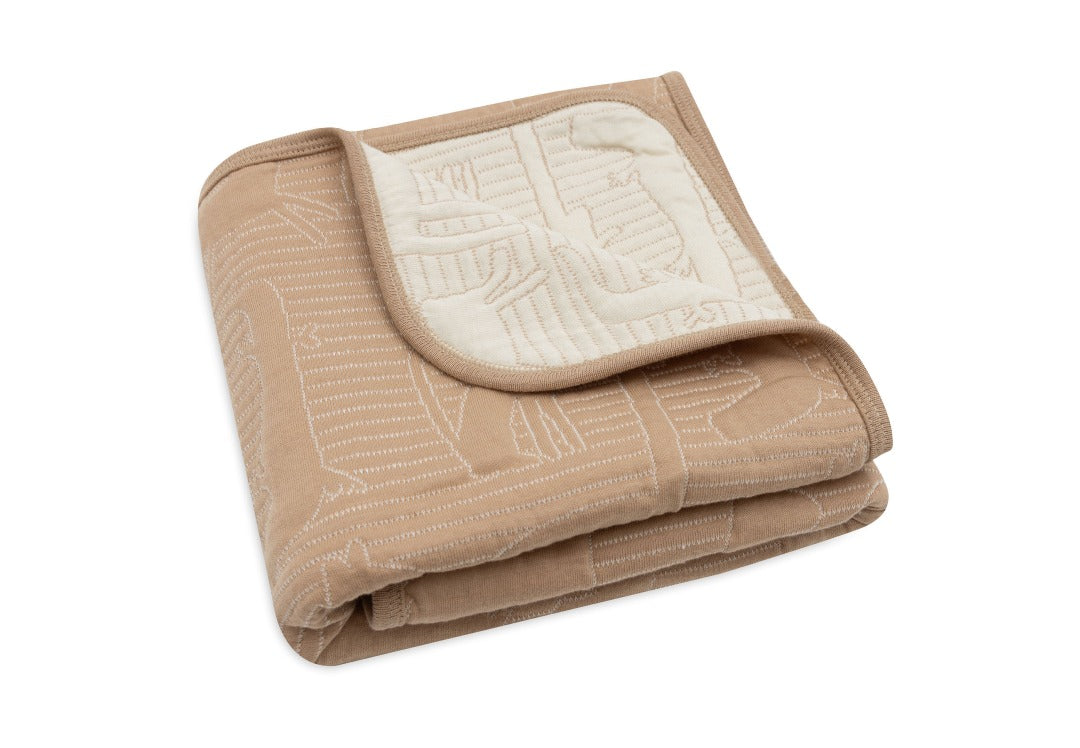 Wiegdeken 75 x 100 cm Jungle Jambo, Biscuit/Havermout | Jollein