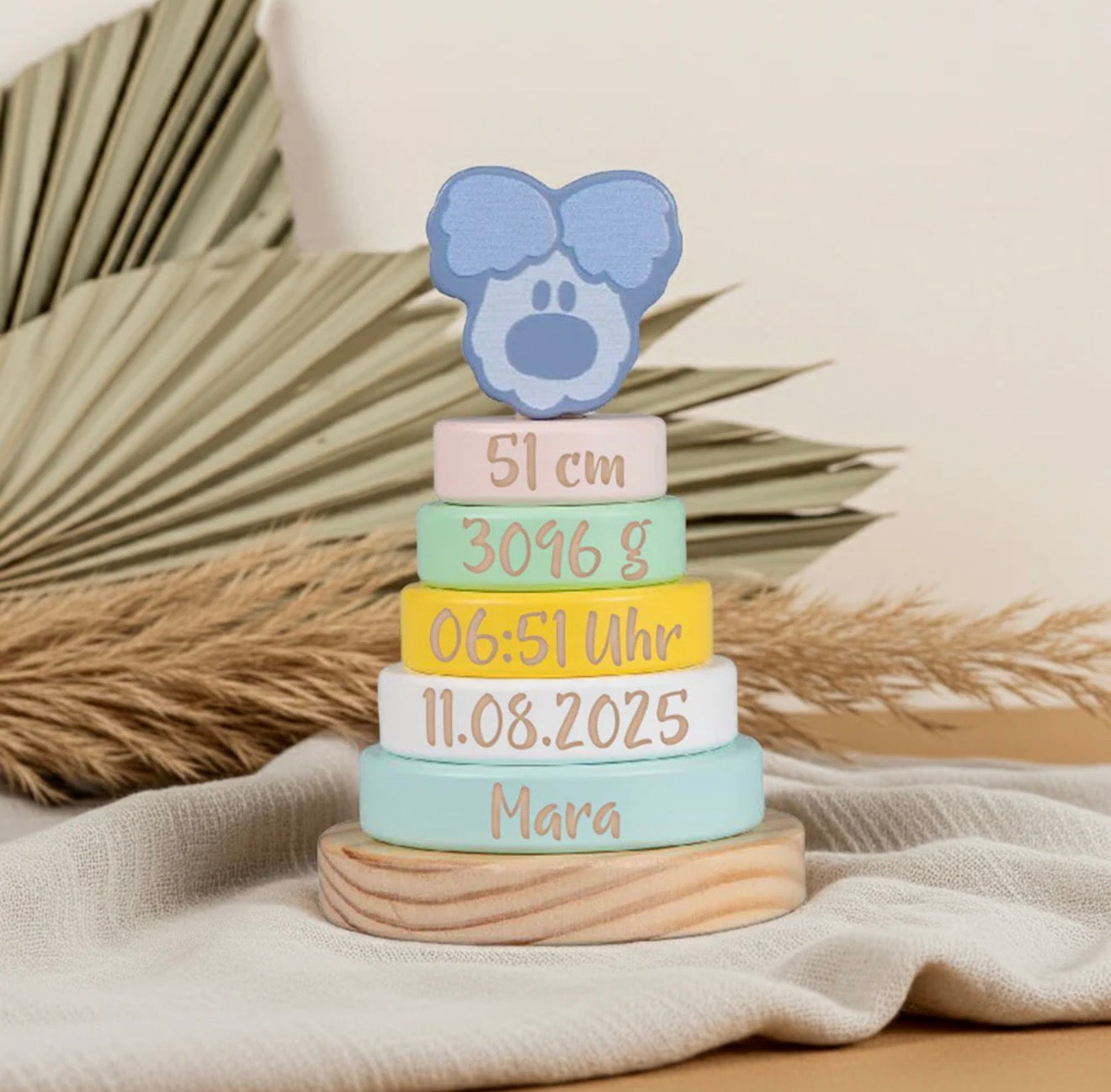 Wusel & Pip Baby Wusel Stapelturm zur Geburt | Rubo Toys