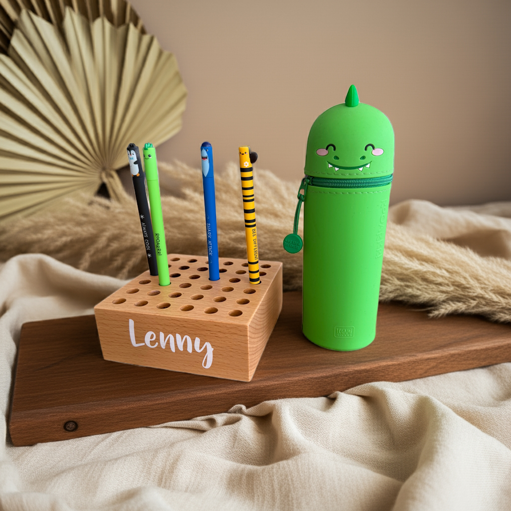 Porte-stylo en bois personnalisé, compatible avec les stylos Legami et autres | Smack Buffer