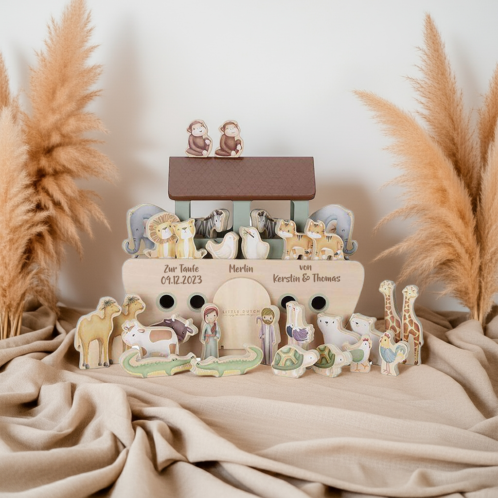 Arche Noah Holz - Zur Taufe | Little Dutch