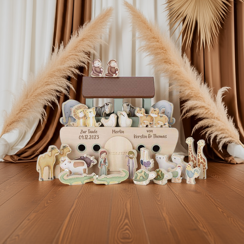 Arche Noah Holz - Zur Taufe | Little Dutch
