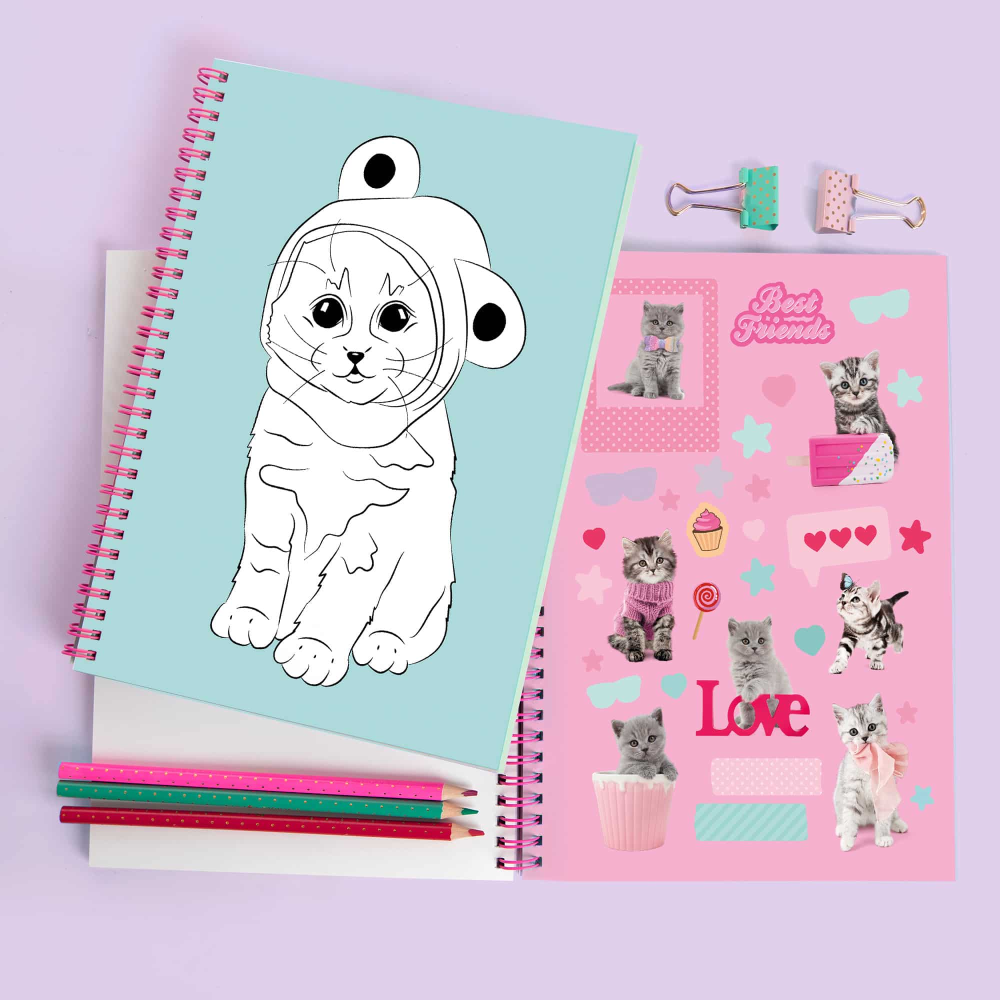 STUDIO PETS – MALBUCH "KITTEN" (A5) MIT STICKERN