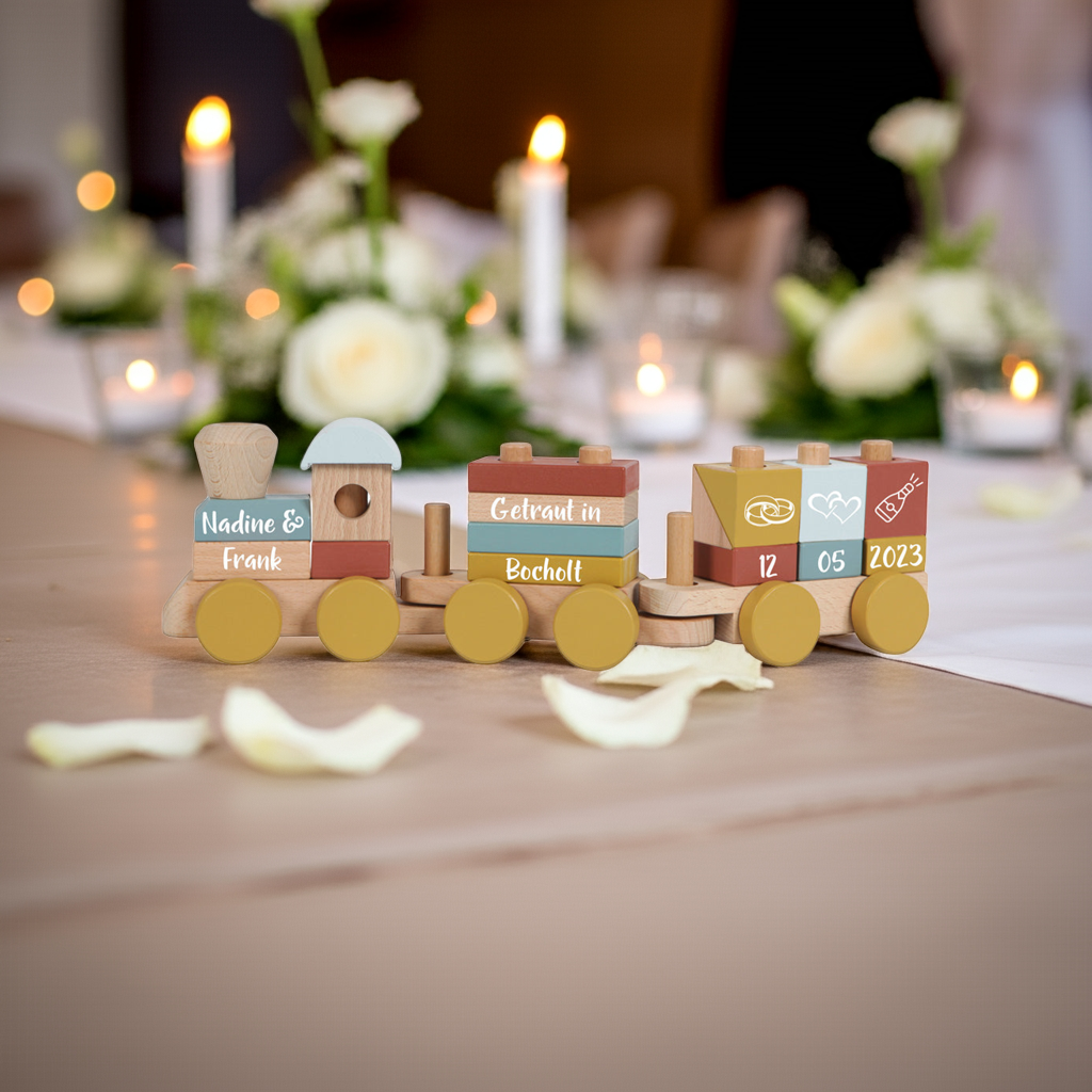 Wooden Train Pure & Nature - For Weddings - Printed | Little Dutch