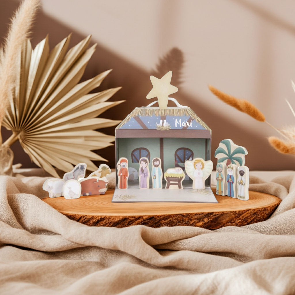 Christmas Nativity Scene with Toy Case | Little Dutch
