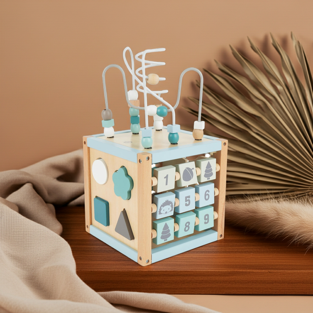 Motorikwürfel Waldtiere Holz | bieco