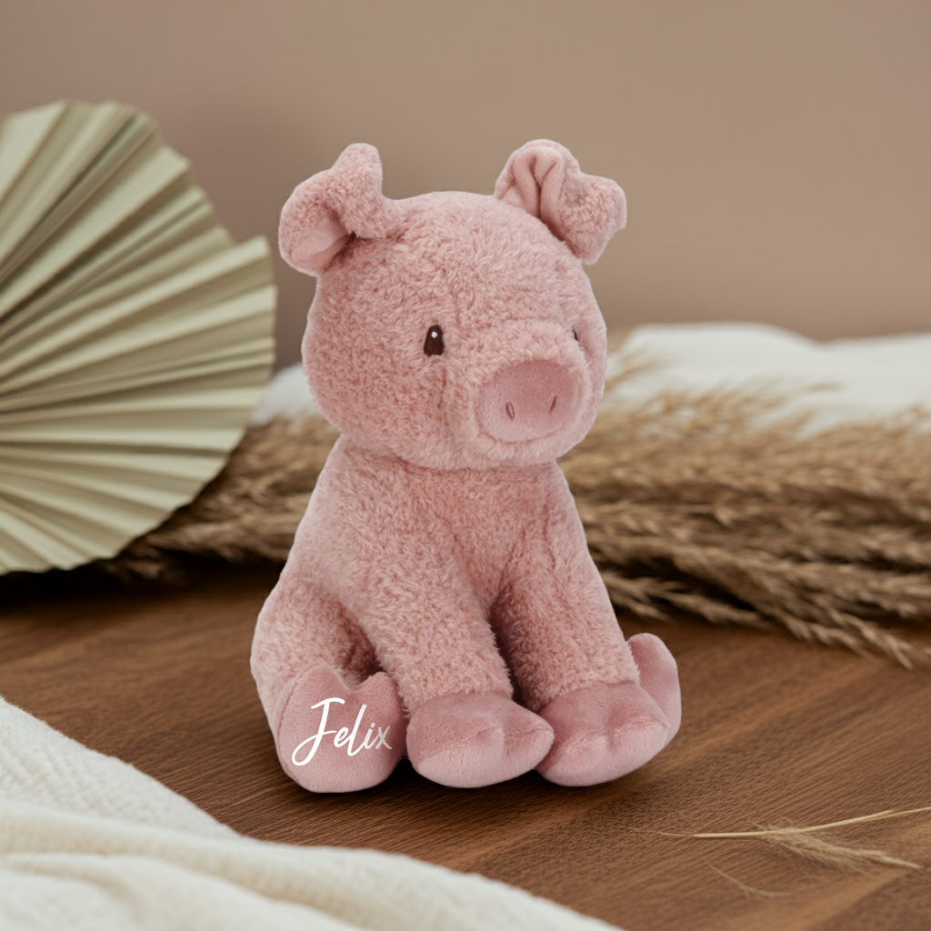 Kuscheltier Glücksschwein 25 cm Little Farm | Geschenk zur Geburt & Taufe