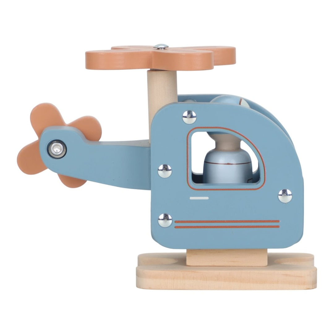 Hochwertiger Holz-Hubschrauber für Kinder – schönes Geschenk zur Geburt