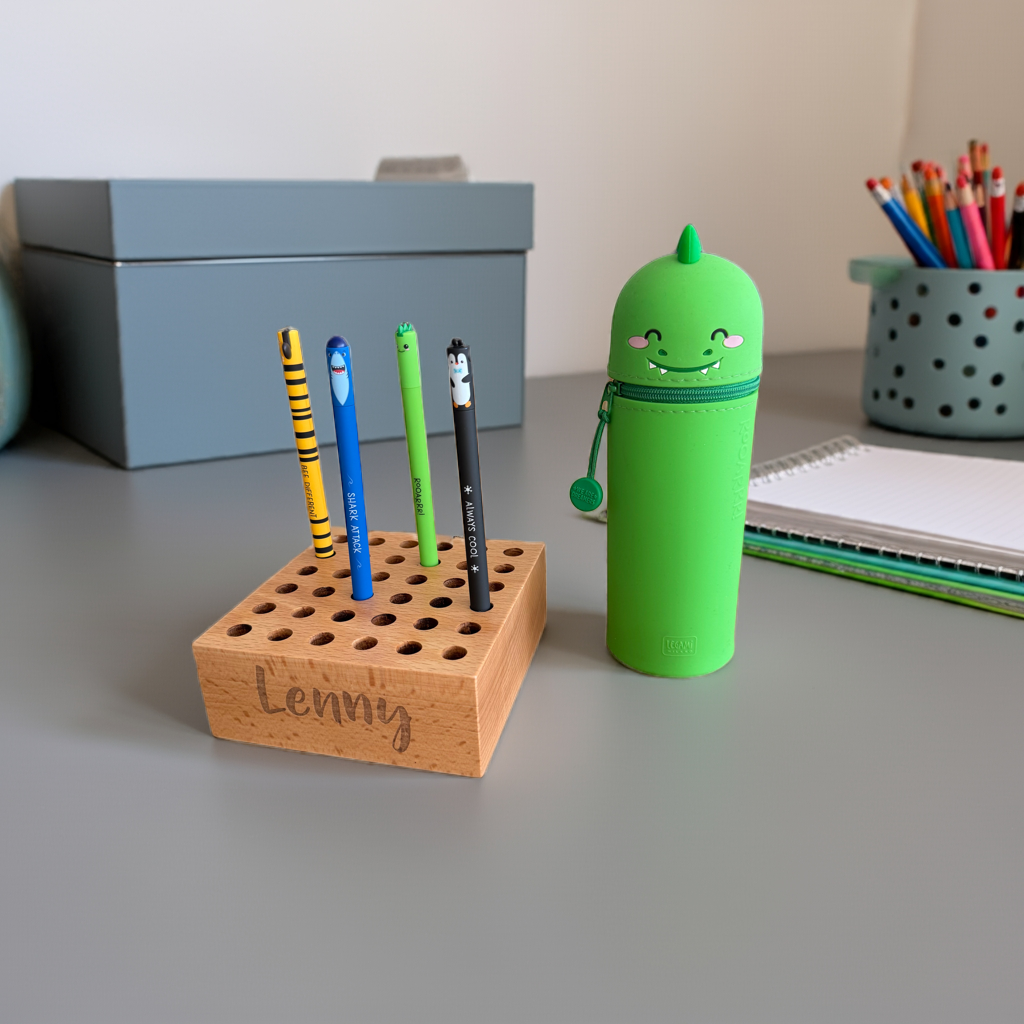 Porte-stylo en bois personnalisé, compatible avec les stylos Legami et autres | Smack Buffer