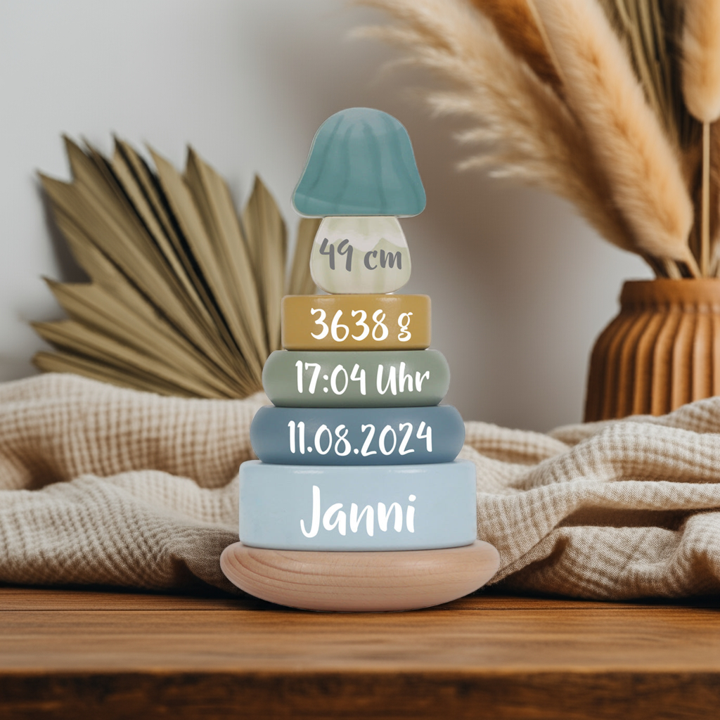 Holz-Stapelturm Forest Friends "Zur Geburt" | Little Dutch