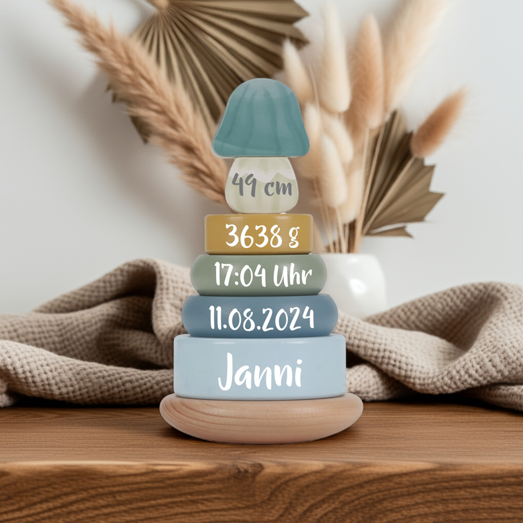 Holz-Stapelturm Forest Friends "Zur Geburt" | Little Dutch