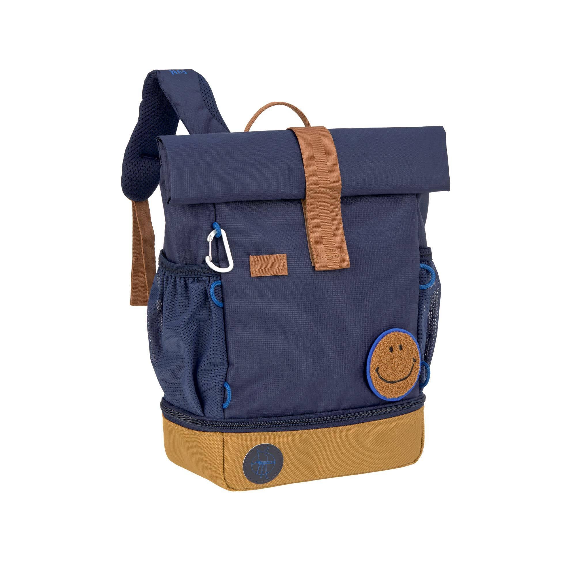 Kindergartenrucksack Rolltop - Little Gang, Dunkelblau | Lässig