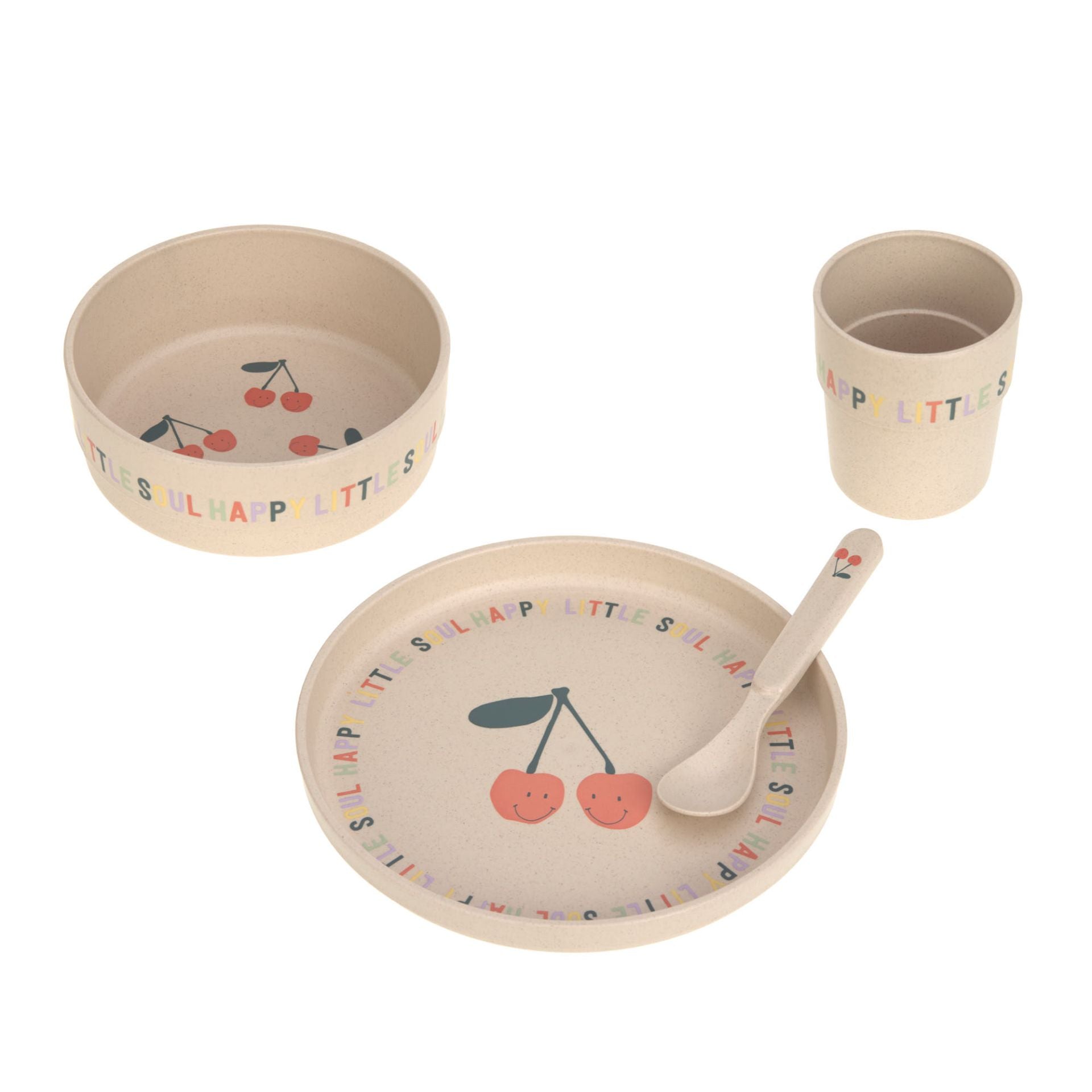Children's tableware set Happy Fruits - Cherry | Lässig