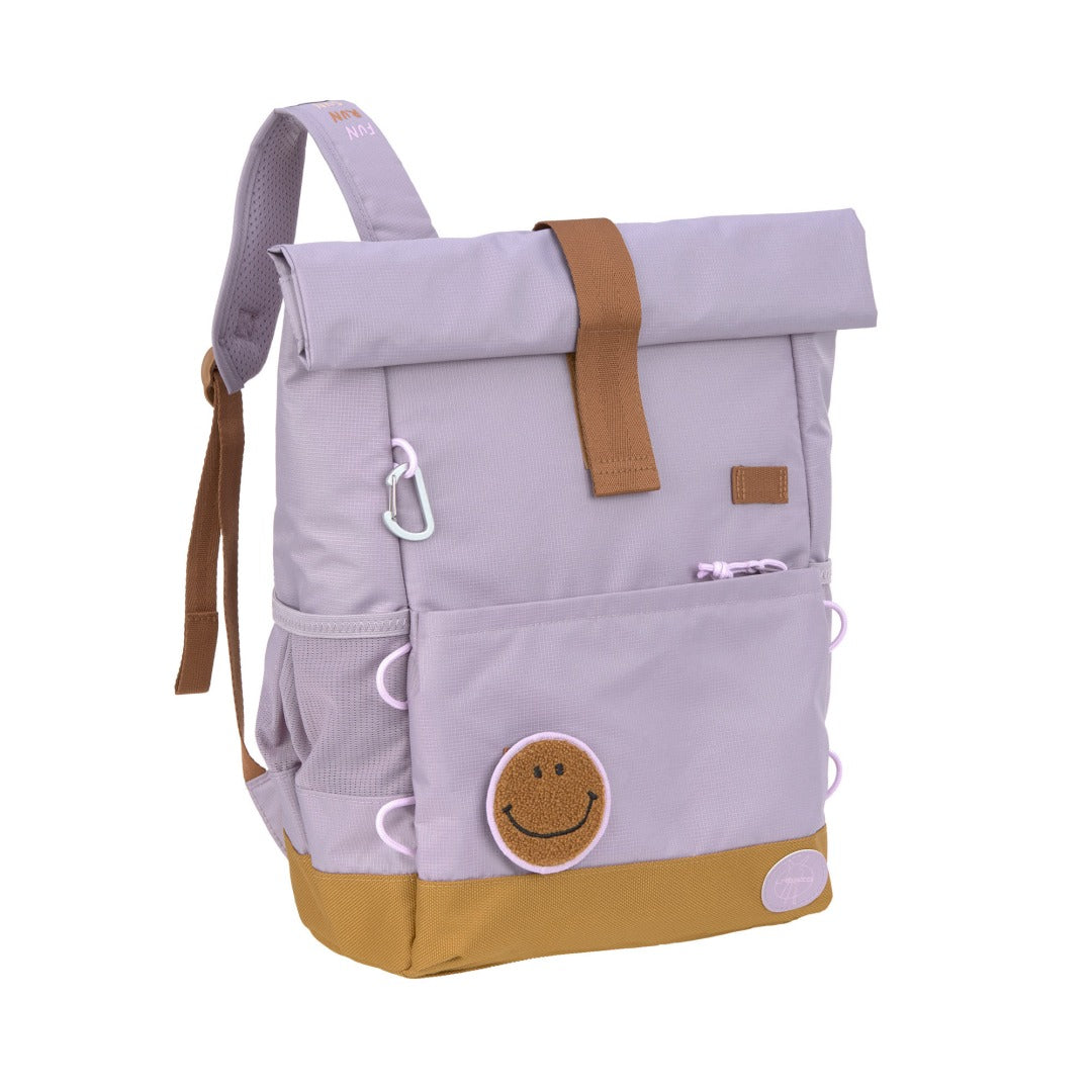 Kinderrugzak met rolltop - Little Gang, paars | Lassig