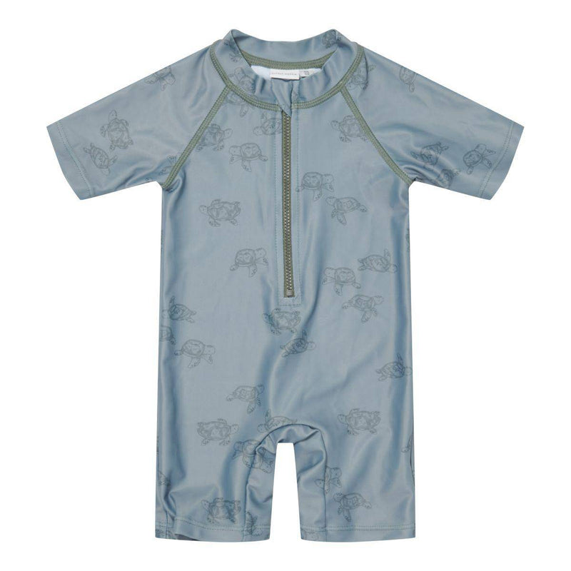 Kurzärmeliger Badeanzug Turtle Island Olive | Little Dutch