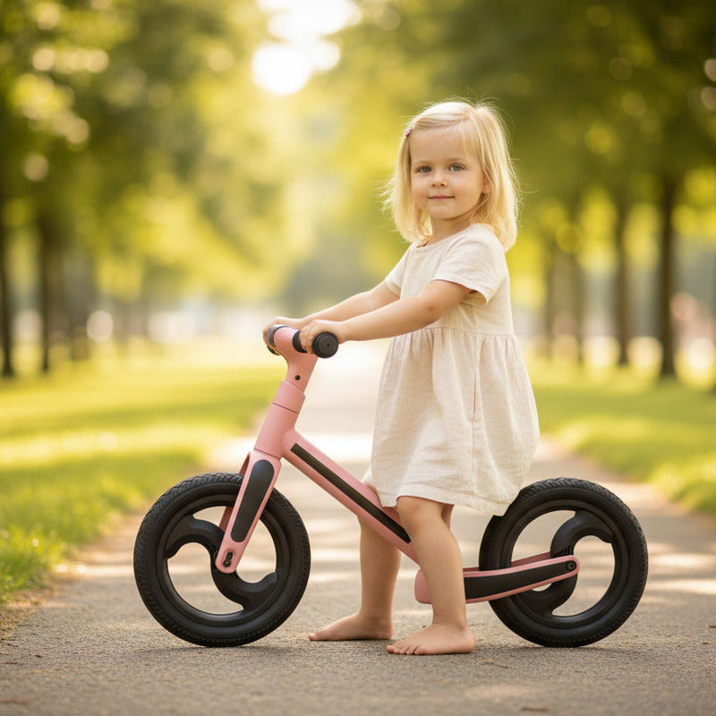 Foldable Balance Bike for Kids in Pink – compact, lightweight & perfect for on the go
