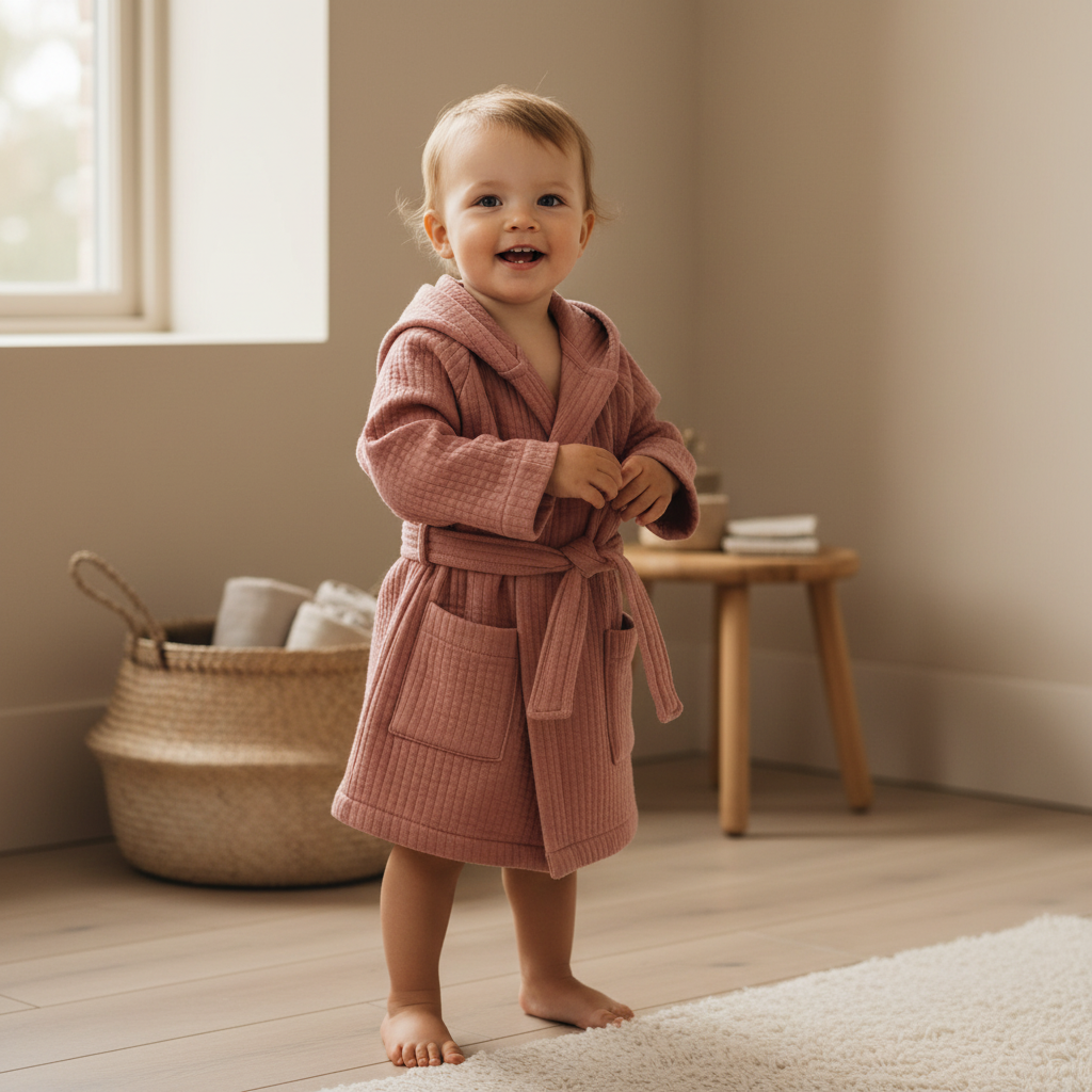 Bademantel Pure Pink Blush | Little Dutch