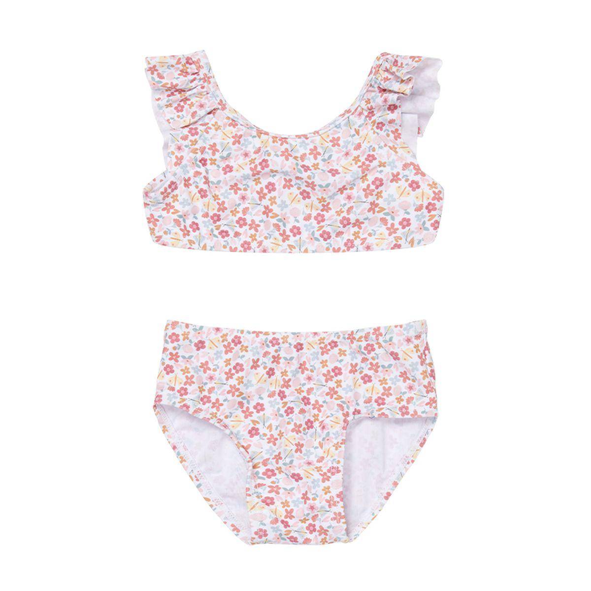 Bikini mit Volants, Summer Flowers, Größe 62/68 | Little Dutch