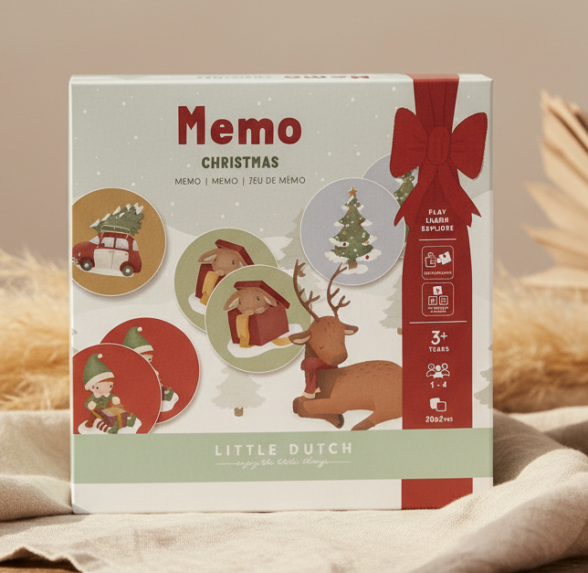 TOPDEAL Memory Game X-MAS Winter Card Game Educational Game for Children | Little Dutch
