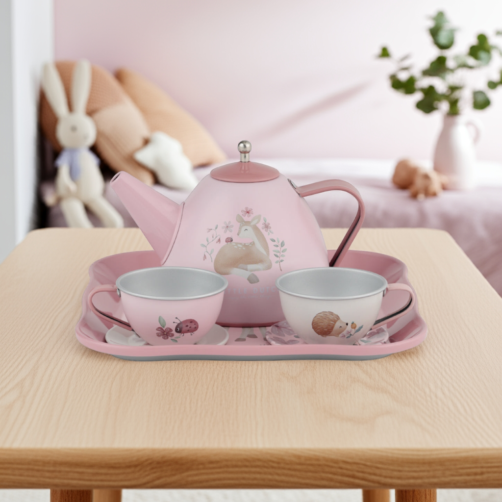 Service à thé avec valise Fairy Garden | Little Dutch