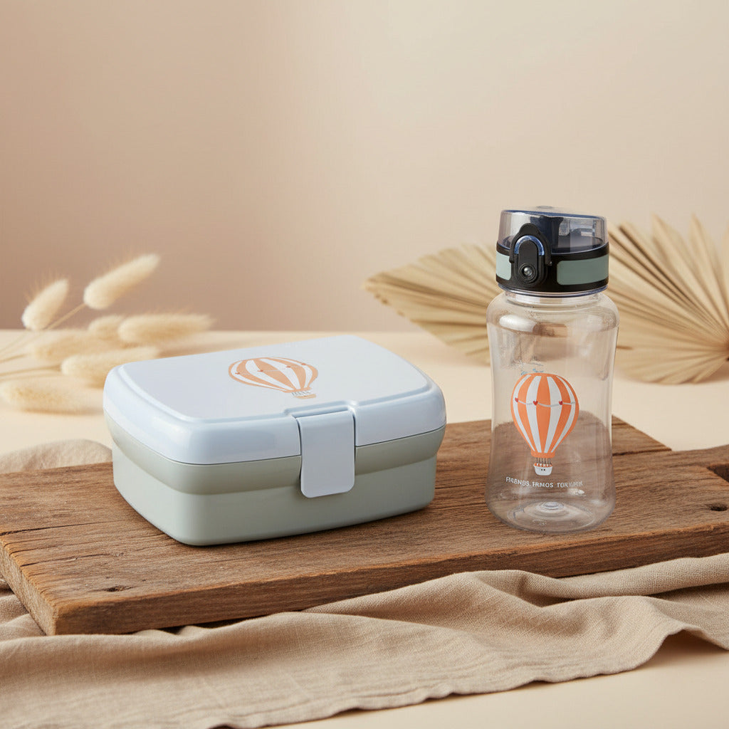 Pausen-Set Flasche & Brotdose Tiny Drivers - Ballon | Lässig
