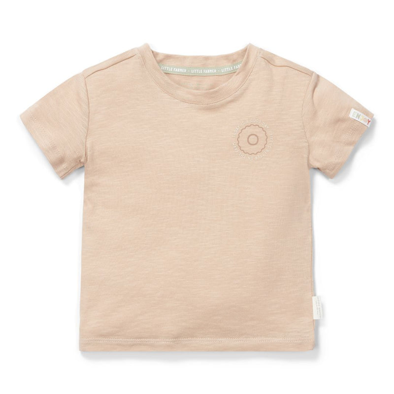 Personalisiertes Kinder T-Shirt in Beige mit Namen als individuelles Geschenk für Mädchen und Jungen
