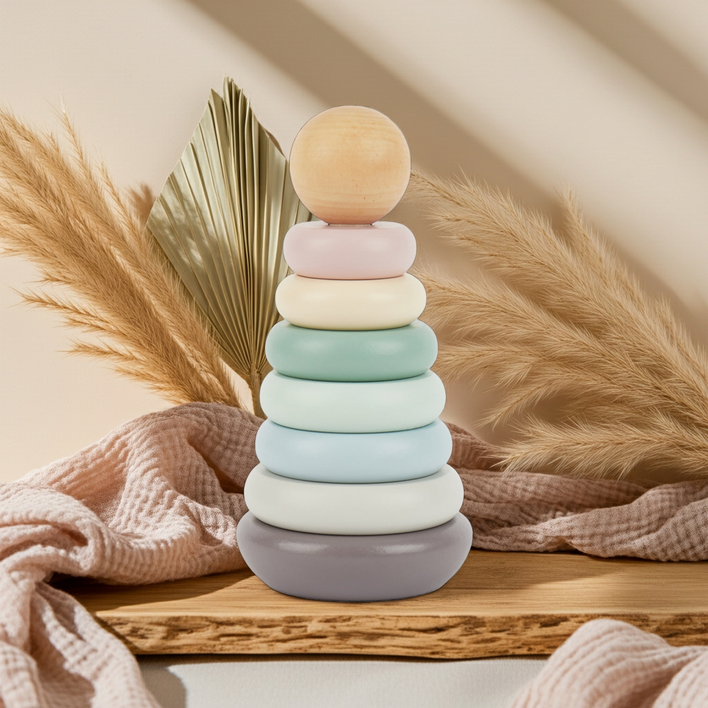 Stacking tower rose wood | bieco