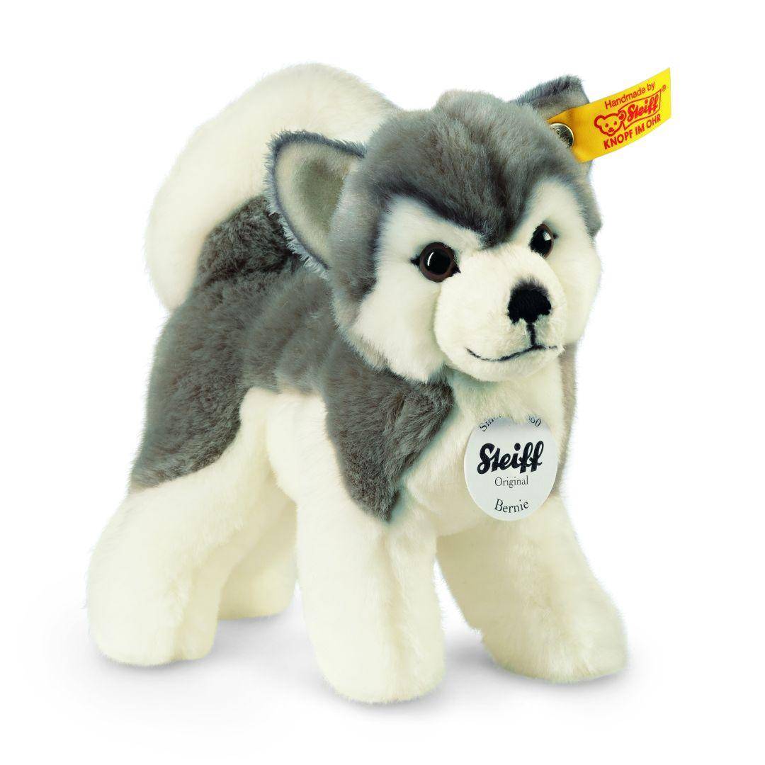 Knuffel Husky Bernie 17 cm, grijs/wit | Steiff