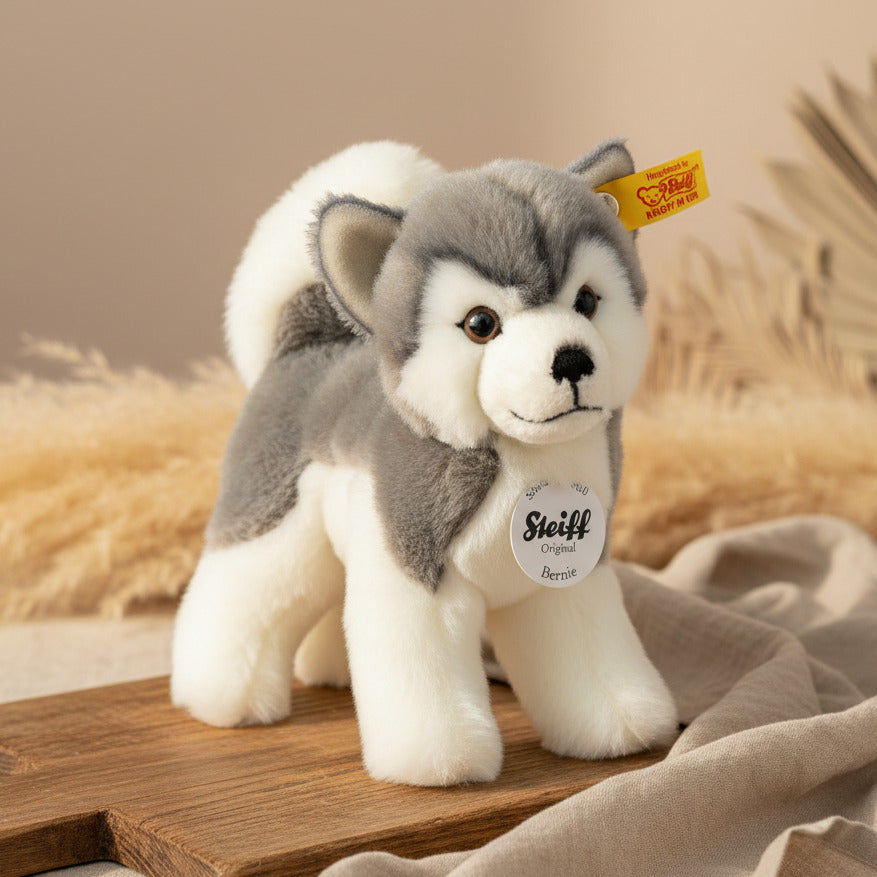 Kuscheltier Husky Bernie 17 cm, grau/weiß | Steiff